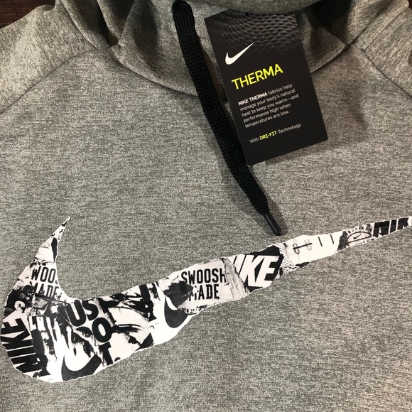 Nike men’s THERMA hoodie 932007-063  Large-Tall - Picture 4 of 8